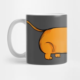 Crazy dachshund eye dog cartoon European badger Mug